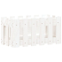 Plantekasse med gjerdedesign hvit 60x30x30 cm heltre furu