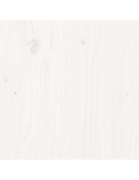 Plantekasse med gjerdedesign hvit 60x30x30 cm heltre furu