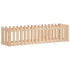 Plantekasse med gjerdedesign 200x50x50 cm heltre furu