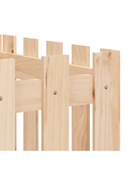 Plantekasse med gjerdedesign 200x50x50 cm heltre furu