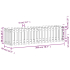 Plantekasse med gjerdedesign 200x50x50 cm heltre furu