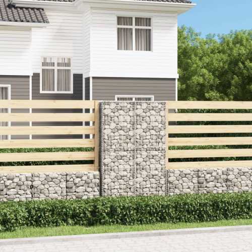 Gabion med lokk galvanisert tråd 150 x 100 x 30 cm