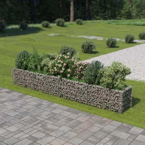 Gabion plantekasse galvanisert stål 360x50x50 cm