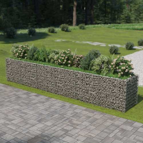 Gabion plantekasse galvanisert stål 540x90x100cm