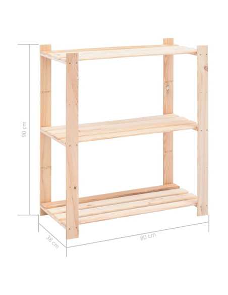 Oppbevaringshylle 80x38x90cm heltre