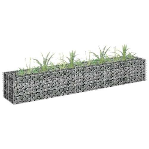 Gabion høybed galvanisert stål 180x30x30 cm