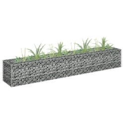 Gabion høybed galvanisert stål 180x30x30 cm