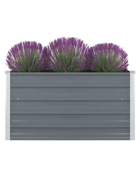 Plantekasse 100x100x45 cm galvanisert stål grå
