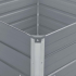 Plantekasse 100x100x45 cm galvanisert stål grå