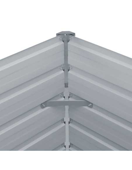 Plantekasse 100x100x45 cm galvanisert stål grå