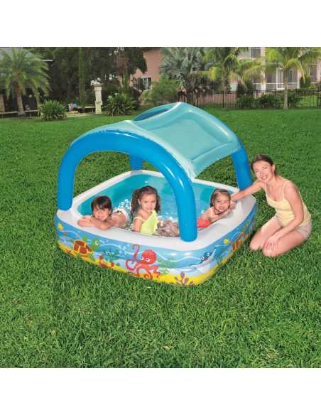 Barnebasseng Bestway med baldakin 140x140x114cm
