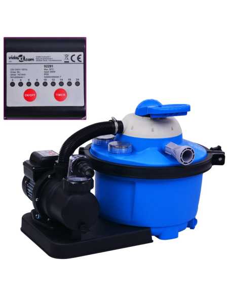 Sandfilterpumpe med timer 450W 25L