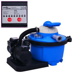 Sandfilterpumpe med timer 450W 25L