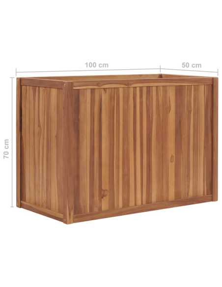 Blomsterkasse 100x50x70cm heltre teak