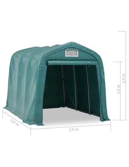 Garasjetelt 2,4x3,6m grønn