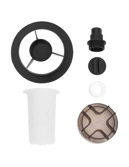 Bassengsandfilter med forfilter svart