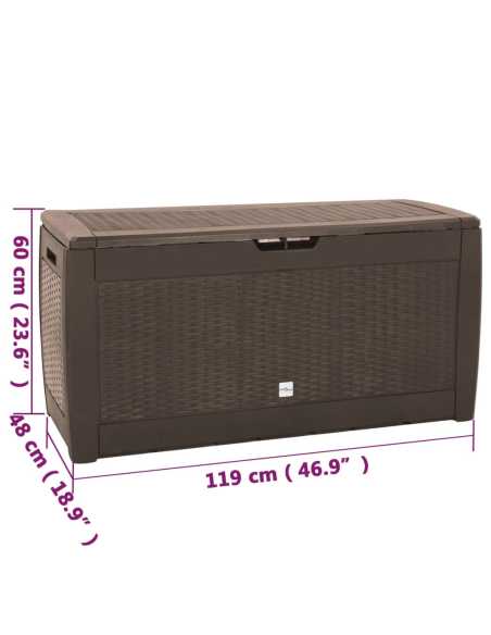 Putekasse brun 119x48x60cm