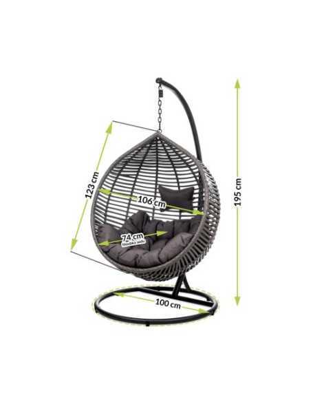 Hengestol "Monaco" hvit