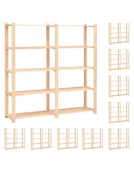 Lagringshyller 10stk 170x38x170 heltre