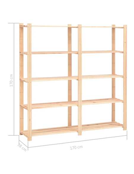 Lagringshyller 10stk 170x38x170 heltre