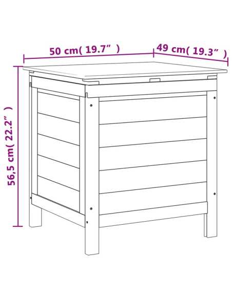 Putekasse antrasitt 50x49x56,5cm heltre gran