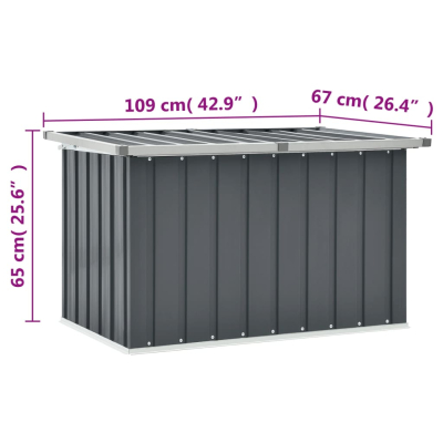 Oppbevaringskasse 109x67x65cm grå