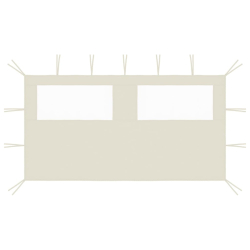 Sidevegg til paviljong 4x2m kremhvit