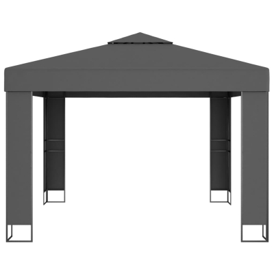 Paviljong med LED-lysslynge 3x3m antrasitt