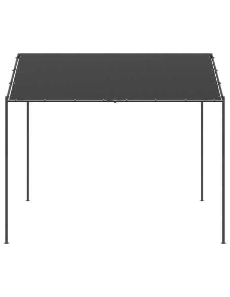 Paviljongtelt antrasitt 4x4 m stål og stoff