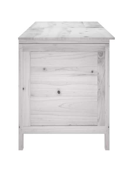 Putekasse hvit 150x50x56,5cm heltre gran