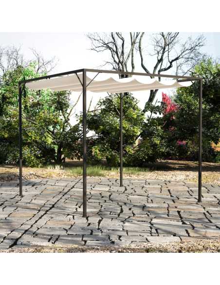 Pergola med uttrekkbar solskjerm