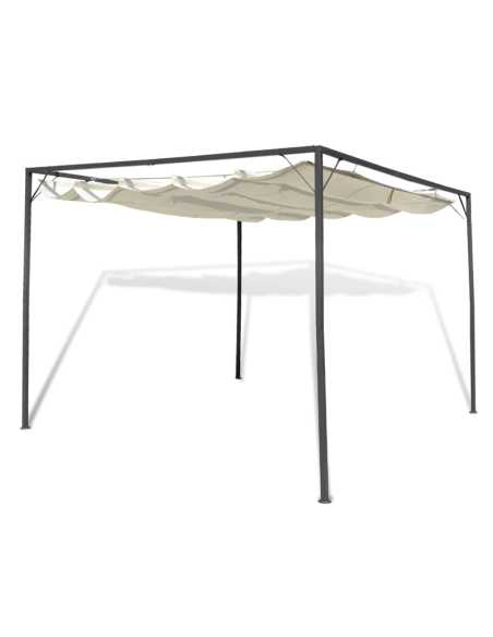 Pergola med uttrekkbar solskjerm