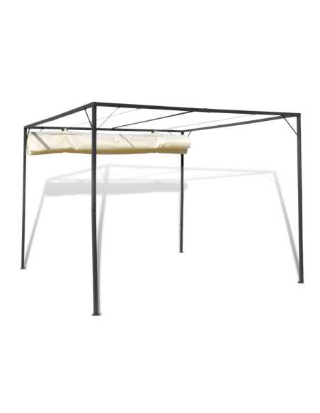 Pergola med uttrekkbar solskjerm