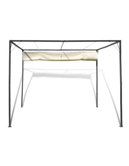 Pergola med uttrekkbar solskjerm