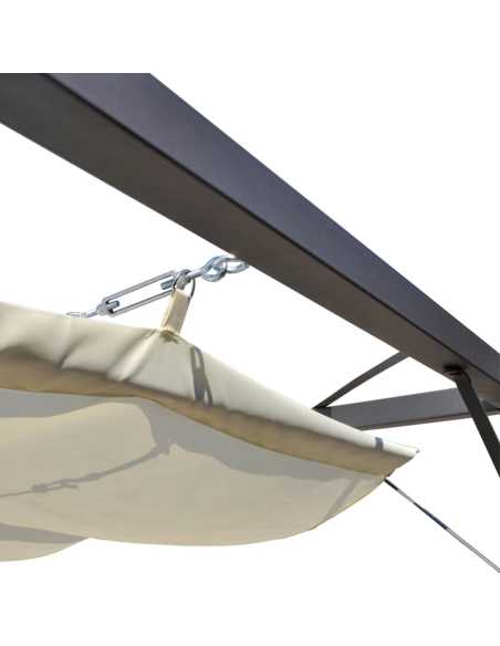 Pergola med uttrekkbar solskjerm