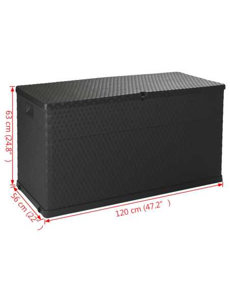 Putekasse 120x56x63cm antrasitt