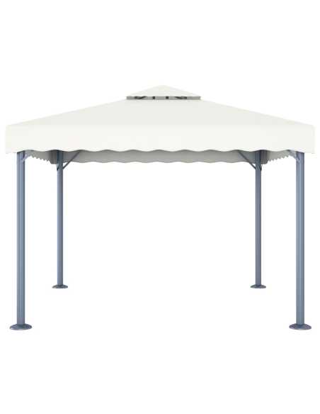 Paviljong 300x300 cm kremhvit aluminium