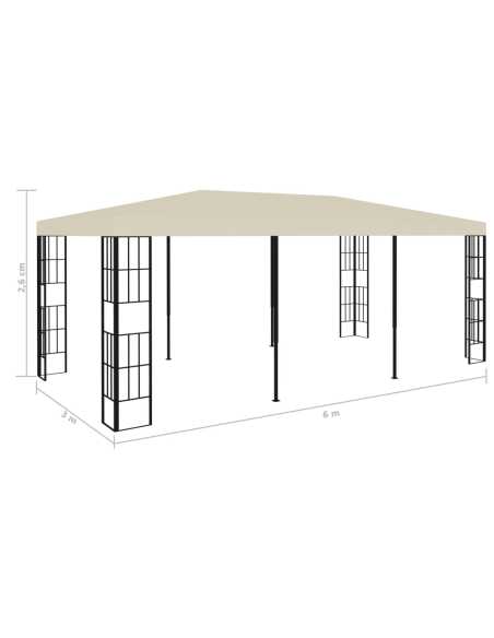 Paviljong 3x6m kremhvit