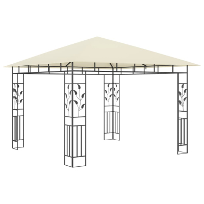 Paviljong med myggnett 3x3x2,73m kremhvit 180 g/m²