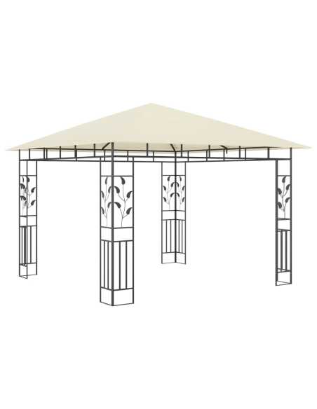Paviljong med myggnett 3x3x2,73m kremhvit 180 g/m²
