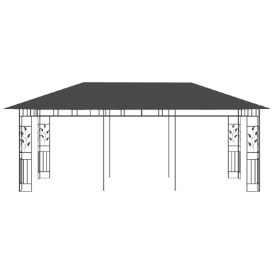 Paviljong med myggnett 6x3x2,73m antrasitt