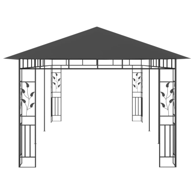 Paviljong med myggnett 6x3x2,73m antrasitt