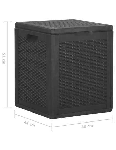 Putekasse for hage 90L svart