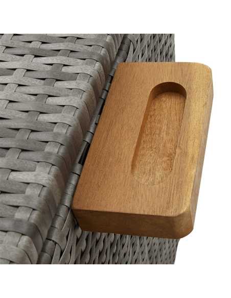 Putekasse lysegrå 120x65x61cm