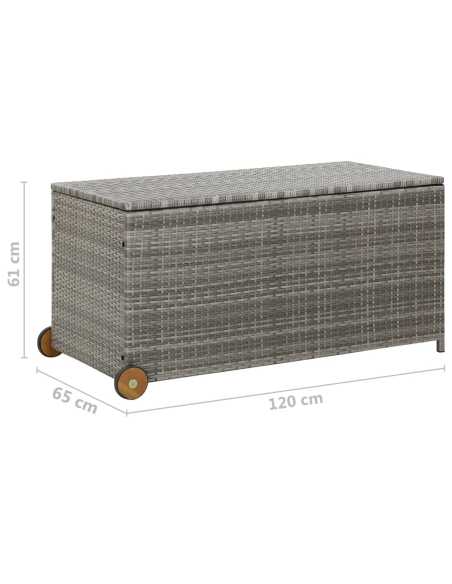 Putekasse lysegrå 120x65x61cm