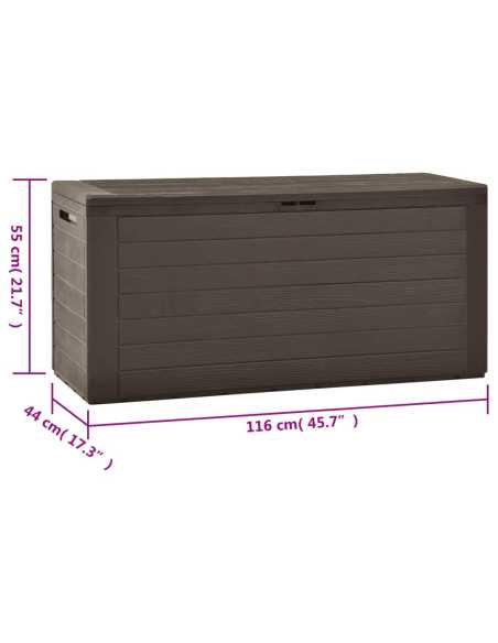 Putekasse brun 116x44x55cm