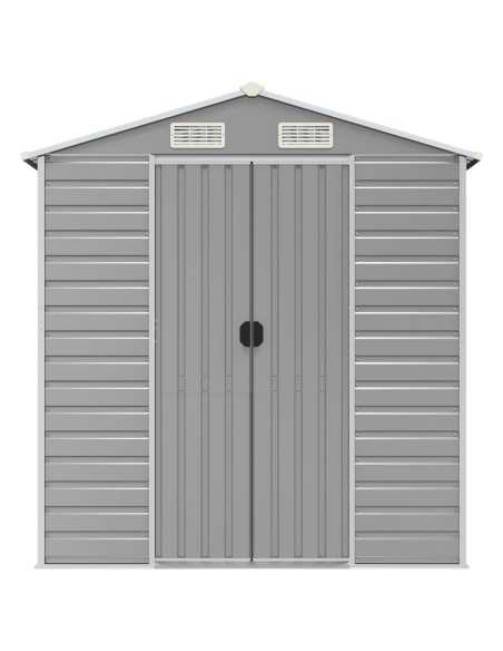 Redskapsbod lysegrå 191x130x198cm galvanisert stål