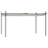 Pergola med uttrekkbar tak kremhvit 395x292x230cm