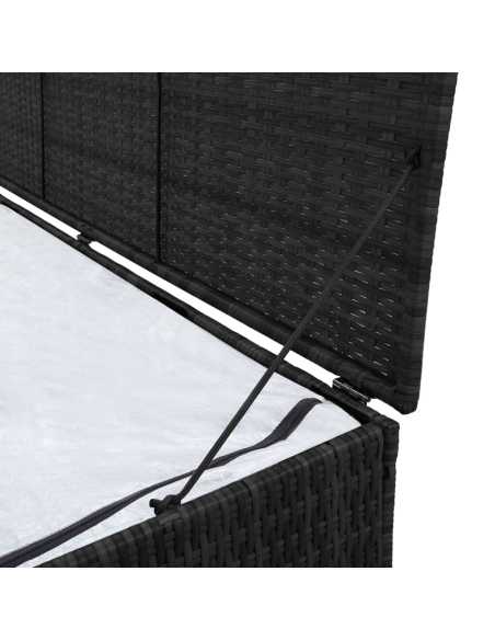 Putekasse 150x50x60cm polyrotting svart