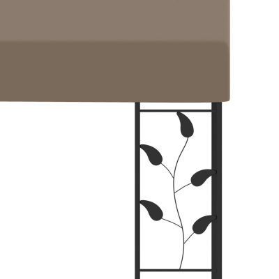 Veggmontert paviljong 4x3x2,5m gråbrun
